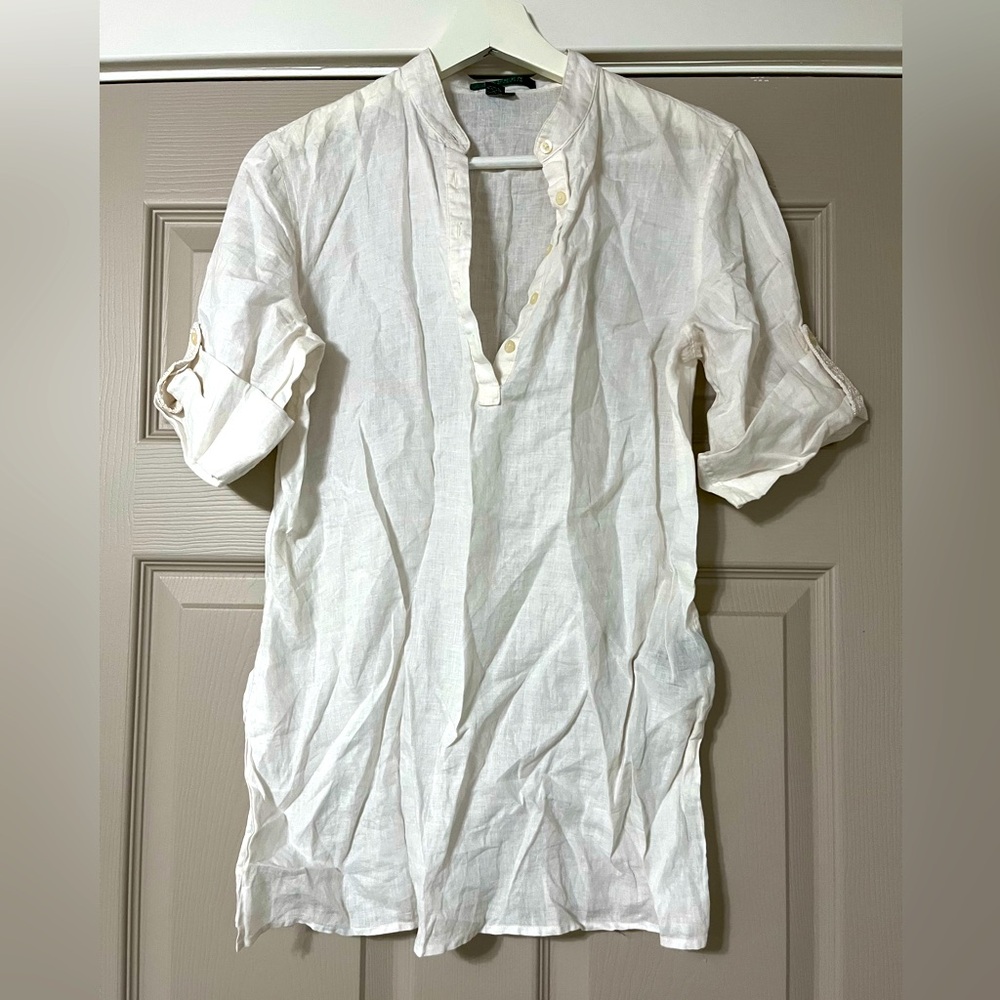 Ralph Lauren White Linen Tunic